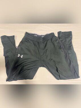 Under Armour Kids Black Athletic Joggers with Reflective Logo